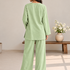 Indibelle Wrinkle Rayon Relaxed-Fit Co-ord Set