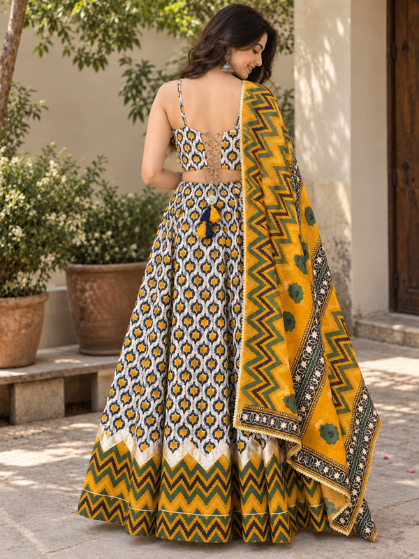 Mustard Muse Lehenga Set