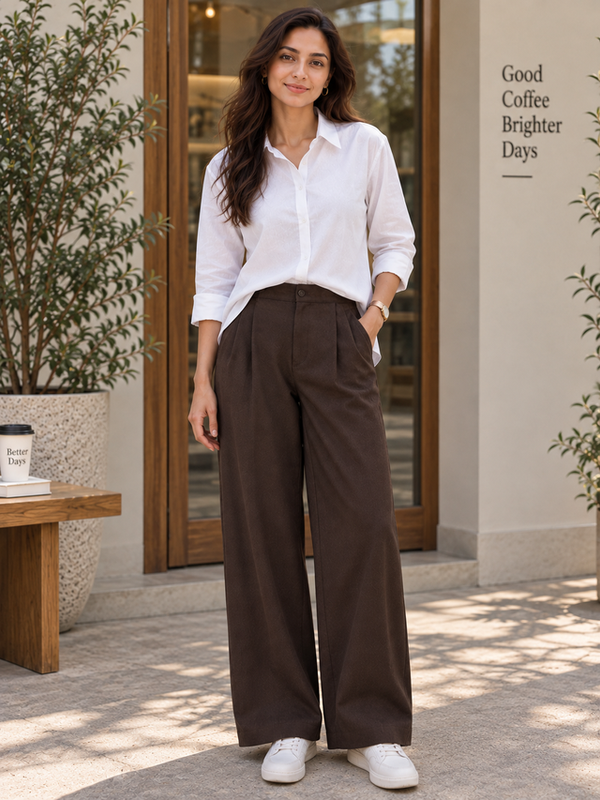 Indibelle Women’s Urban Chic Shirt & Trouser Co-Ord Set