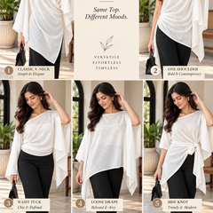 Indibelle Premium linen blend Cape Top
