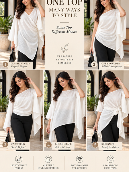 Indibelle Premium linen blend Cape Top
