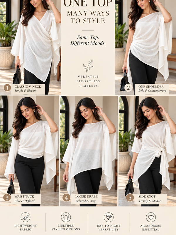 Indibelle Premium linen blend Cape Top