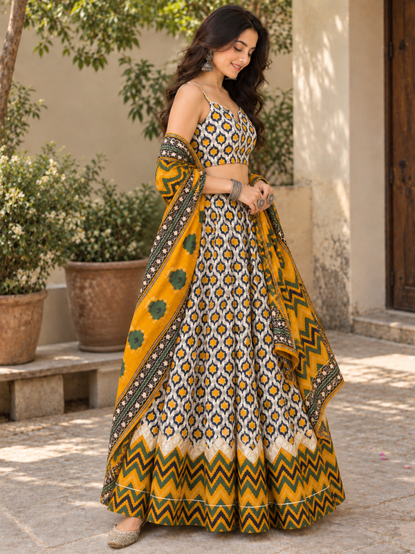 Mustard Muse Lehenga Set