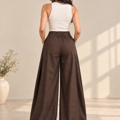 Indibelle Overlap Wide--Leg Trousers