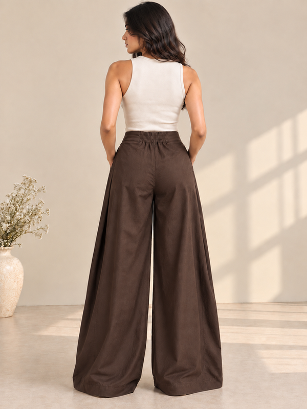 Indibelle Overlap Wide--Leg Trousers
